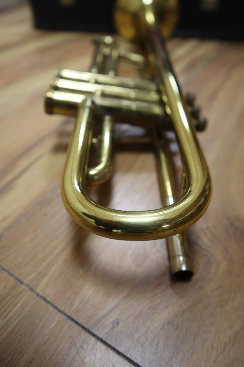 A Boosey & Hawkes Regent brass trumpet, cased